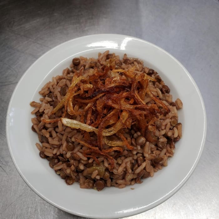Lentils with Rice (Mujadara).