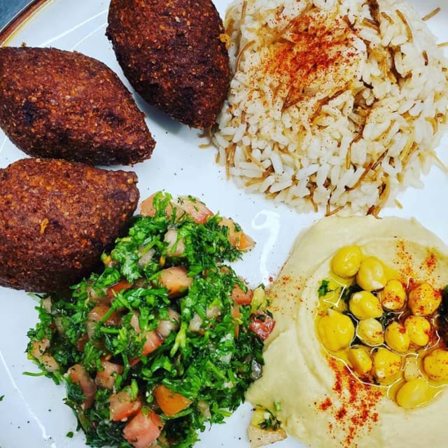 Beef Kibbé Combo.