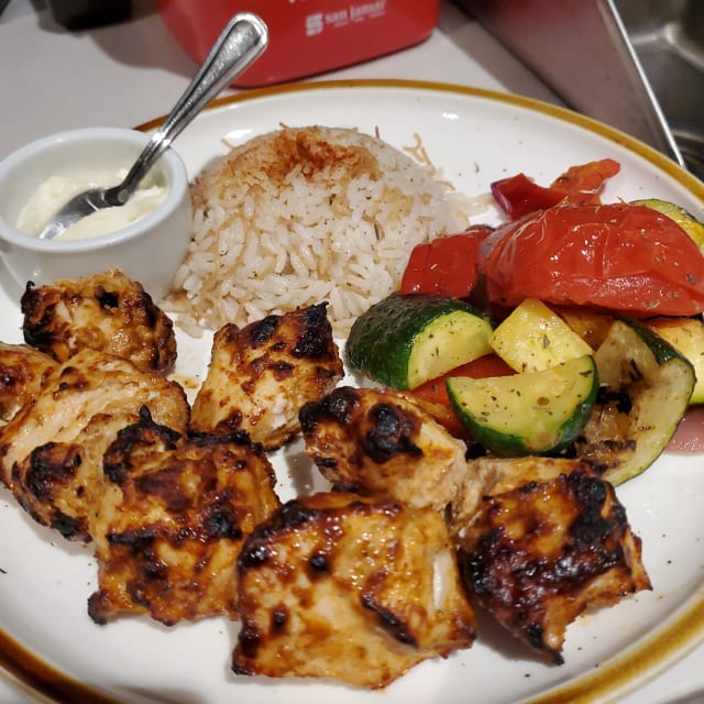 Chicken Kebab Platter.